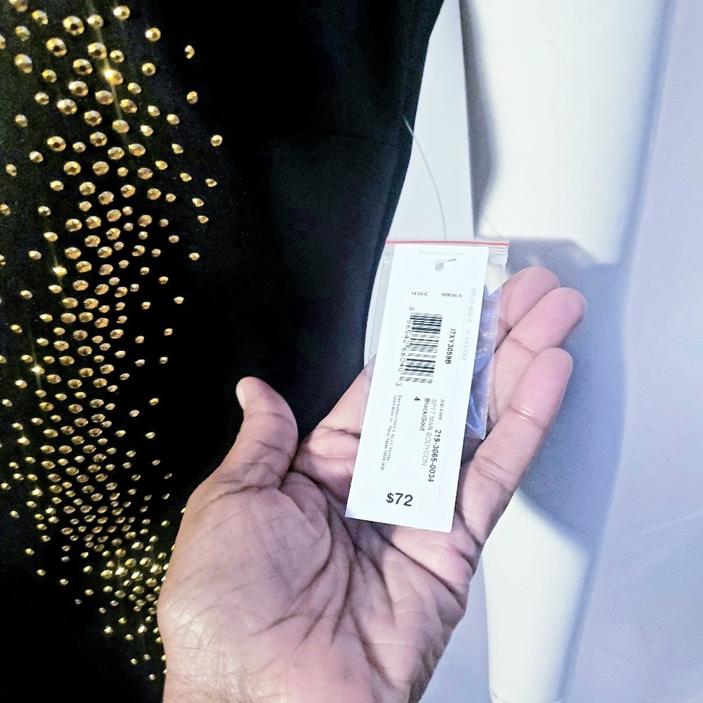 NWT Bisou Bisou Studded Bodycon Dress - Picture 4 of 4